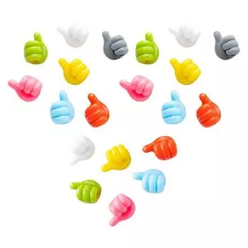 20/30/50 шт. Самоклеящиеся кабельные зажимы Держатели для ключей Простая установка Широкое применение Крючки-пальцы вверх Настенный органайзер 20PCS