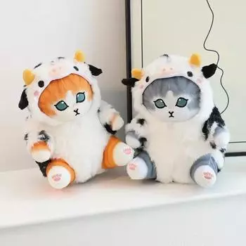 20/30/50 см Милые мультяшные креативные плюшевые игрушки в виде коровы и кошки Милые животные Мягкие куклы для праздничного подарка Домашний декор 20cm жёлтый