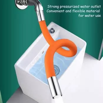 20/30/50 см удлинительная трубка для крана, вращающаяся на 360 градусов, сгибаемая, гибкая, для кухни, ванной, водопроводный кран, труба, брызгозащищенный удлинительный шланг для крана S чёрный