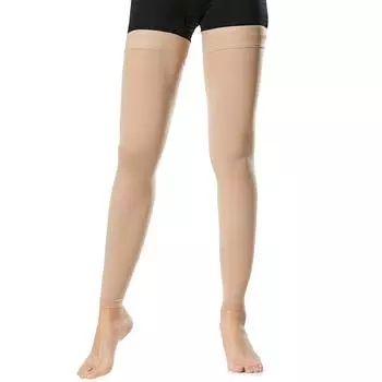 20-30 мм рт.ст. 4XL 5XL Большой Мужские 1 пара Компрессионные чулки до бедра Для варикозного расширения вен Отеки Женские чулки Открытый носок Черный M