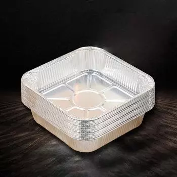 20/30 шт. 6/7/8/9 дюймов противни из фольги пищевого алюминия противни из алюминиевой фольги для выпечки тортов 7x7inch 20pcs