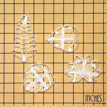 20/30 шт. Форма для печенья в виде листа, инструмент для тиснения и декорирования, рельефные формы для украшения кондитерских изделий