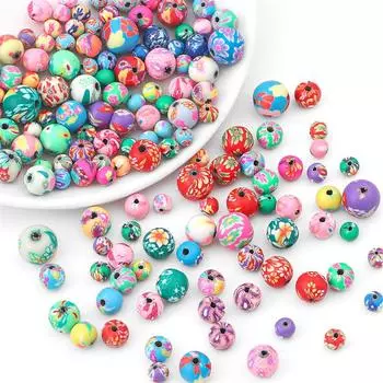 20/30 шт. мягкие глиняные цветные свободные бусины для DIY ожерелье, браслет, серьги, изготовление ювелирных изделий, аксессуары для рукоделия 10mm 20pcs