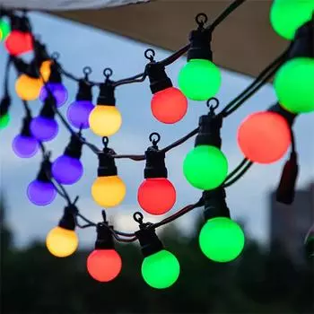 20/30 светодиодных лампочек G50 Globe String Lights для улицы, рождественских шаров, гирлянд для свадебной вечеринки, декора сада и двора 5M 10PCS Bulbs