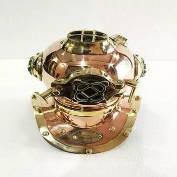 20,32 см водолазный шлем ВМС США Mark V Mini, водолазный шлем морской пехоты, сплошная медь