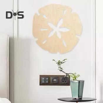 20/35 СМ Деревянные Песочные Доллары Украшения Стены Домашнего Офиса Гостиная Крытый Настенный Художественный Железный Морской Морской Животный Раковина Орнамент Рождественский Подарок 20x20cm