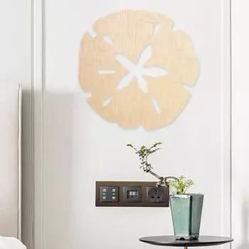 20/35 СМ Деревянные Песочные Доллары Украшения Стены Домашнего Офиса Гостиная Крытый Настенный Художественный Железный Морской Морской Животный Раковина Орнамент Рождественский Подарок 20x20cm