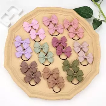 20/40/50 шт. 2-дюймовые ленты Grosgrain, банты для волос с косичками, эластичные резинки для волос, держатели для волос, аксессуары для волос для маленьких девочек и младенцев