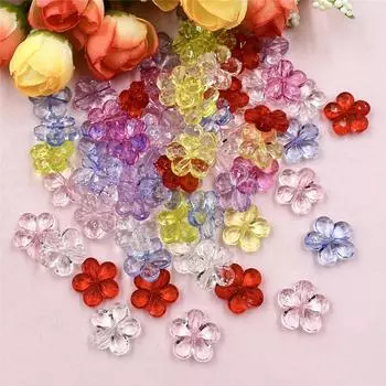 20/40/60 шт. для ожерелья, сережек, ювелирных изделий своими руками, аксессуары, свободные бусины, материал ручной работы, цветок-распорка с отверстием 14 мм, изготовление акрила 20Pcs