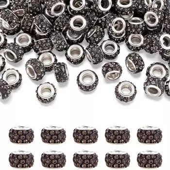 20/40/60 шт. смоляные европейские бусины с большим отверстием серые креативные бусины для рукоделия декоративные бусины для самостоятельного изготовления браслета, ожерелья, сережек, брелока для ног, цепочки для изготовления ювелирных изделий 20pcs