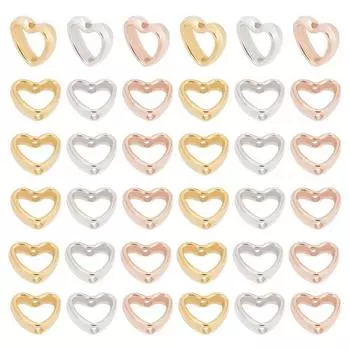 20/40/80 шт. держатель для бусин в форме сердца 12 мм россыпью бусины в форме сердца для изготовления украшений на День святого Валентина подарок на день рождения украшение подвески 20pcs