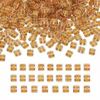 20/40/80 шт. прямоугольные акриловые бусины в форме букв 8,5x7,5x4 мм прозрачные золотые буквы алфавита разделительные бусины с многорядными звеньями для изготовления ювелирных изделий 20pcs