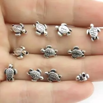 20/40/80 шт. винтажные бусины-разделители в виде морской черепахи ручной работы, набор ювелирных изделий для браслета «сделай сам»