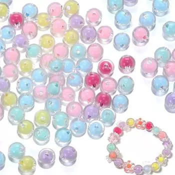 20/40 шт. Акриловые бусины блестящие конфетного цвета круглые свободные бусины для изготовления ювелирных изделий браслетов ожерелий сережек DIY ремесла 20pcs