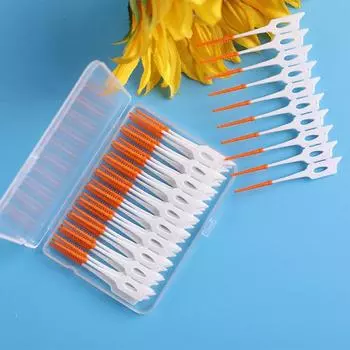 20/40 шт., инструменты для ухода за полостью рта, силиконовые межзубные щетки, супермягкая щетка для чистки зубов, зубная нить, зубочистки