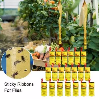 20/40 шт. липкая лента для ловли мух с гвоздем, двухсторонняя, с сильным клеем, для помещений 20PCS