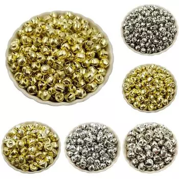 20-40 шт. рождественские колокольчики 6-10 мм для вечеринки, свадьбы, подвески, оптовая продажа, ювелирные аксессуары, ремесла 10mm 20Pcs серебряный серый