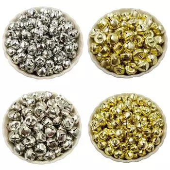 20-40 шт. рождественские колокольчики 6-10 мм для вечеринки, свадьбы, подвески, оптовая продажа, ювелирные аксессуары, ремесла 10mm 20Pcs серебряный серый