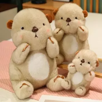 20~40 см Дышащая Выдра, товарищ по сну и играм, Выдра, мягкая игрушка для младенцев, плюшевые игрушки для новорожденных, сенсорные, удобные, детские подарки 20cm