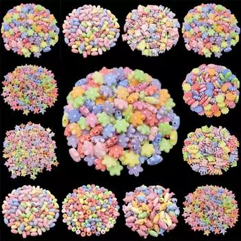 20/40 шт. ожерелье браслет акрил для изготовления ювелирных изделий непрозрачный кулон своими руками поделки цветок корона сердце свободные бусины 20Pcs 11*8mm Pet