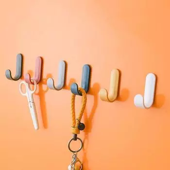 20/4 шт. Крючок для полотенца, пластиковая вешалка для двери, самоклеящаяся настенная вешалка, вешалка для шляп, настенный органайзер для ключей, домашний декор, держатель для ключей 4pcs