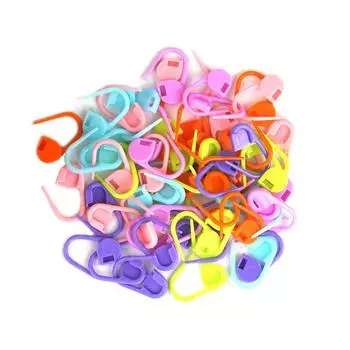 20/50/100Pcs Plastic Knitting Tools Locking Stitch Markers Crochet Latch Knitting Tools Needle Colorful Pins Clip Hook Mix Color