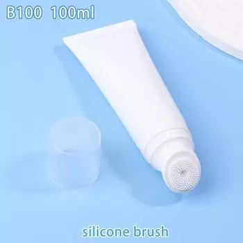 20/50/80100G силиконовая щетка/металлическая шарообразная головка косметическая мягкая трубка массажный очищающий крем бутылка пустой дорожный пластиковый контейнер as the picture