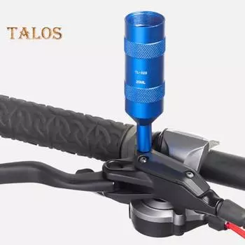 20/50 мл велосипедный переносной масляный контейнер из алюминиевого сплава повышенной прочности M5/M7 с двойными разъемами для шоссейного горного велосипеда гидравлический дисковый тормозной инструмент для прокачки масла 20ml синий