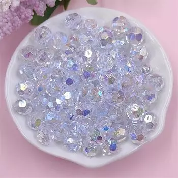 20/50 шт. 6-10 мм AB цветные акриловые круглые бусины в форме сердца и звезды для изготовления ювелирных изделий DIY ожерелья серьги материалы ручной работы ювелирные аксессуары Round 6mm 50pcs