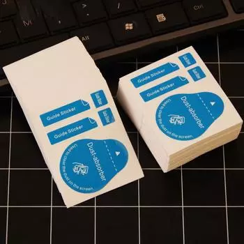 20/50 шт. инструмент для очистки экрана для удаления пыли 3 в 1 пылепоглотитель + направляющая наклейка 50pcs