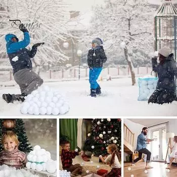 20/50 шт. искусственные снежки, зимнее праздничное украшение, реалистичный снежный подарок для детей, декор для дома, офиса, общежития 20PCS