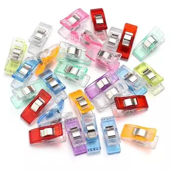 20/50 шт. Пластиковые швейные зажимы для рукоделия, вязания крючком, одежды, зажимы разных цветов, инструмент для фиксации и квилтинга Mixed Colors-20pcs