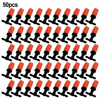 20/50 шт. распылительных насадок для распыления с тройником 4/7, одинарная регулируемая распылительная насадка, садовое капельное орошение