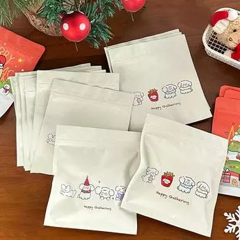 20/50 шт. Рождественская Милая Собака Самозапечатывающаяся Сумка Открытка Ручной Счет Подарочная Упаковка Сумка Сюрприз Подарочная Сумка 10pcs