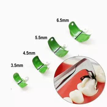 20/50 шт. Стоматологические матрицы, секционные контурные металлические матрицы, матричные ленты с антипригарным покрытием PTFE, эластичные матрицы для стоматологов 20 pieces 3.5mm