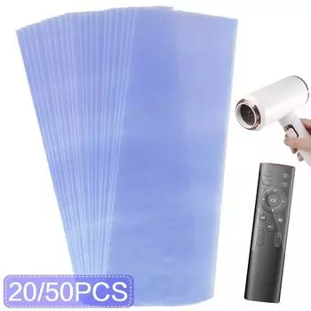 20/50 шт. термоусадочные пакеты разных размеров для пульта дистанционного управления телевизором, прозрачная термоусадочная пленка из ПВХ, универсальная защитная пленка, пылезащитный водонепроницаемый чехол 20Pcs
