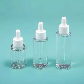 20-50ml Essential Oil Dropper Bottles White Plastic Refillable Bottles Thick Transparent Aromatherapy Bottles Beauty Solon 20ML