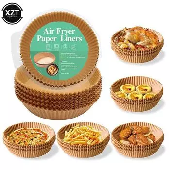 20/50 шт. одноразовая бумага для фритюрницы антипригарный коврик коврик пароварка круглая бумага для выпечки микроволновая печь пергаментная бумага для барбекю жаркое 20pcs
