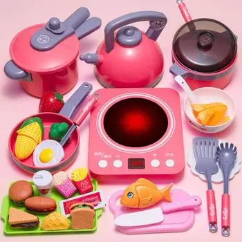 20/51/61 шт. Детский игровой кухонный набор, ролевые игры, набор игрушек для готовки, набор игрушек для малышей, игрушечные кастрюли и сковородки для детской кухни 20pcs