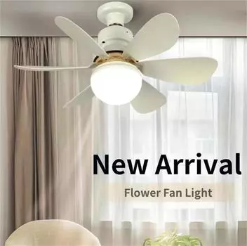 20.5 inch E27 ceiling fan with light and remote control dimmable LED light, 3-speed wind speed, family summer gift 40CM