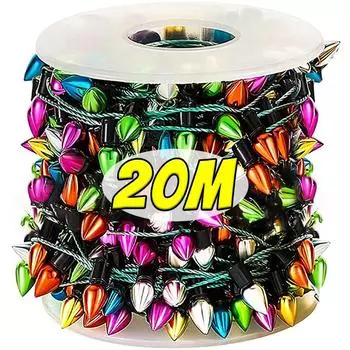 20/5 м разноцветные лампочки гирлянда рождественские елочные украшения для вечеринки в Навидаде новогодние гирлянды украшения для дома подарок не светодиодный