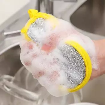 20/5 шт. Губка для мытья посуды, двухсторонняя губка для мытья посуды, чистящая щетка для мытья посуды, губка для бытовых кухонных принадлежностей 5PCS
