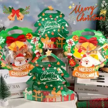 20/5 шт. Рождественский фестиваль подарочные пакеты рождественская елка рождественская круглая форма печенье конфеты мешок для украшения дня рождения упаковка сладостей other