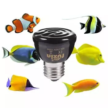 20/60/100 Вт мини-инфракрасная керамическая лампа для обогрева домашних животных для клетки для домашних животных рептилий чёрный