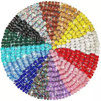 20/60/120 шт. Бусины с большими отверстиями для изготовления ювелирных изделий, европейские бусины, объемные бусины-разделители с разноцветными бусинами из горного хрусталя, подвески своими руками 20pcs разноцветный