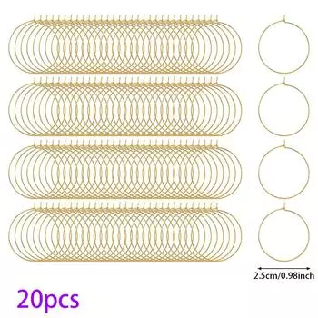 20/60/120 шт. Ювелирные серьги, Кольца для маркировки бокалов, Открывающиеся, Серьги из сплава, Летние пляжные серьги своими руками 2.5cm 20pcs золотой