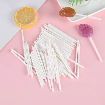 20/80/100 шт. Пластиковые палочки для леденцов, безопасные белые палочки для торта, присоски для шоколадных конфет, леденцов на палочке, сделай сам, форма для выпечки, инструмент