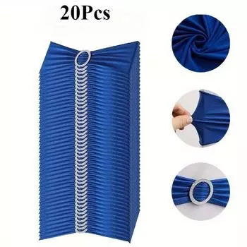 20 элегантных чехлов на спинки стульев — можно стирать и использовать повторно, идеально подходят для свадеб, банкетов, Дня святого Валентина, свадеб. синий