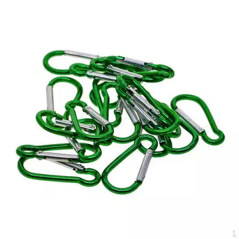 20 алюминиевых карабинов с D-образным зажимом