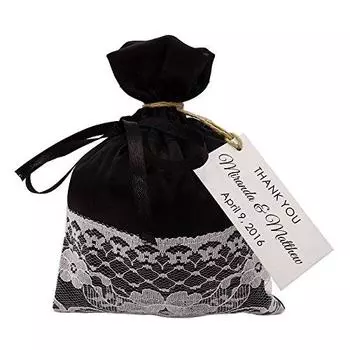 20 атласных и сетчатых подарочных мешочков с завязками, маленькие сувенирные пакеты для свадебной вечеринки в деревенском стиле с персонализированной бумагой 4 X 6.5 небесно-голубой